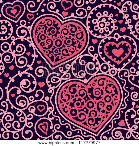 Seamless hearts pattern