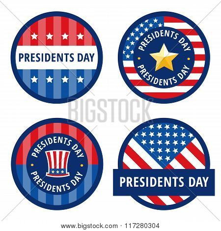 Badge greetings for Presidents day