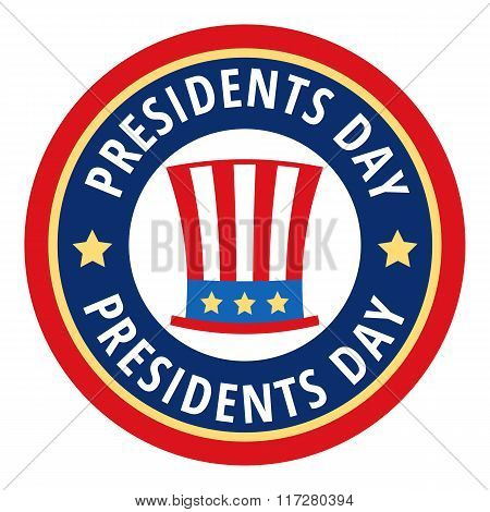 Badge greetings for Presidents day