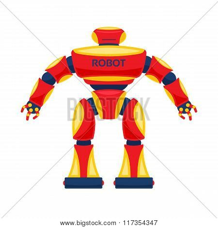 Vector red robot.