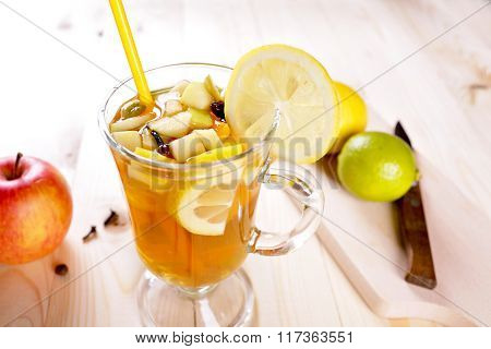 Grog With Lime, Lemon And Apple
