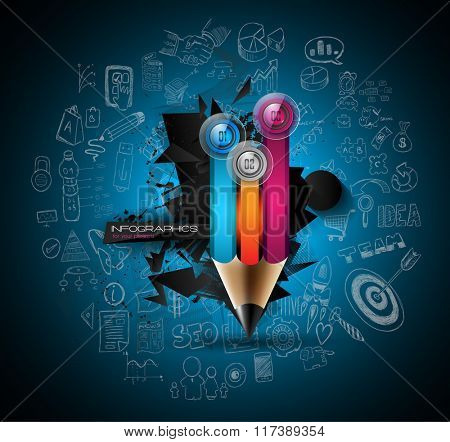 Clean Infographic Layout Template for data and information analysis with a number of solutions available. Ideal for product presentation, item ranking, ideas evaluation and so on.