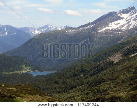 Gorgeous Snow-capped Peaks Of The Swiss Mountains.