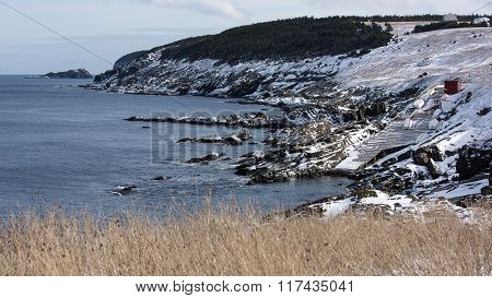 Scenic Coastline In Pouch Cove, Newfoundland And Labrador