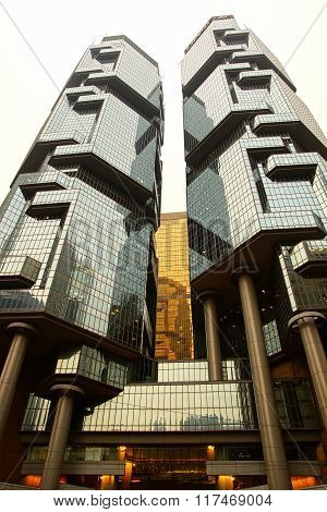 Lippo Centre-twin-tower skyscraper complex.