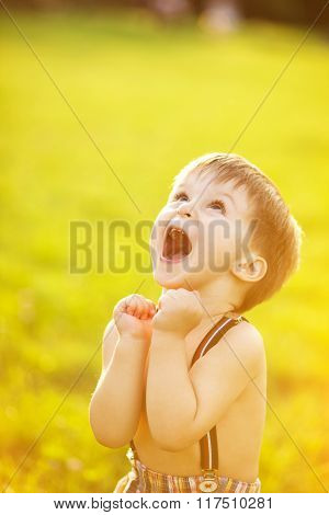 Sunny portrait of child