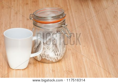 Tea cup with caddy