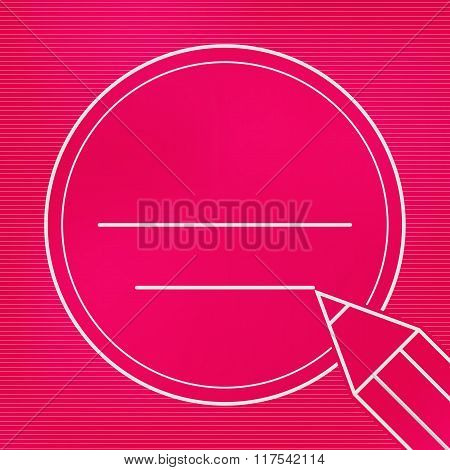 Pink Card Or Invitation Template. Vector