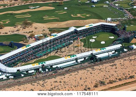 Scottsdale, Arizona, Usa-february 3, 2016-aerial View Of The Waste Management Phoenix Open On Februa