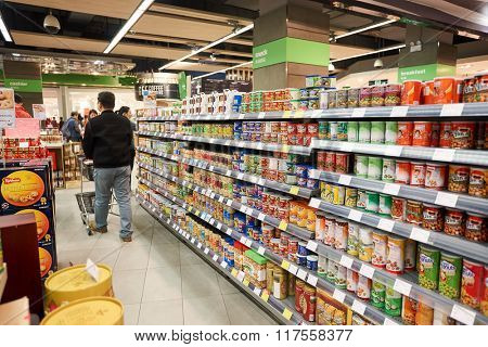 SHENZHEN, CHINA - FEBRUARY 05, 2016: interior of blt market in ShenZhen. blt an acronym of 