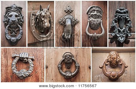 Doorknocker kolaż.