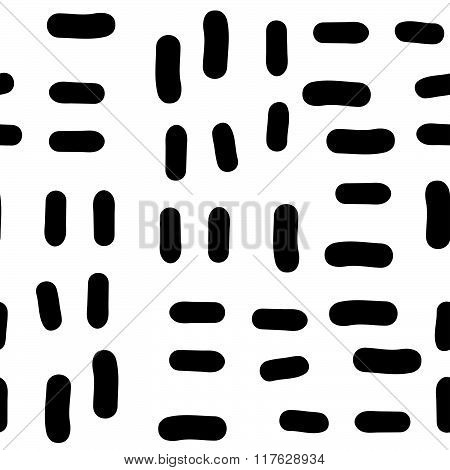 Vector Hand-painted Seamless Pattern With Abstract Doodles Lines