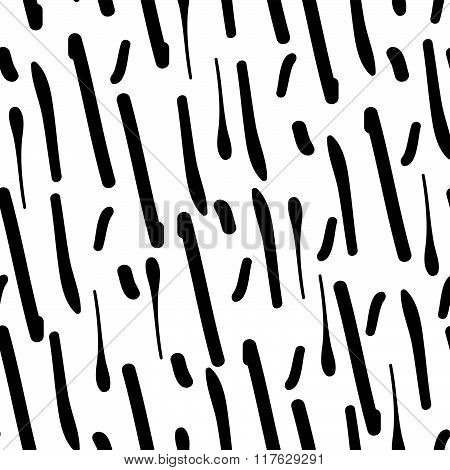 Vector Hand-painted Seamless Pattern With Abstract Doodles Lines