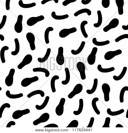 Vector Hand-painted Seamless Pattern With Abstract Doodles Lines