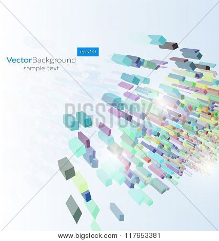 Colorful abstract square mosaic background.