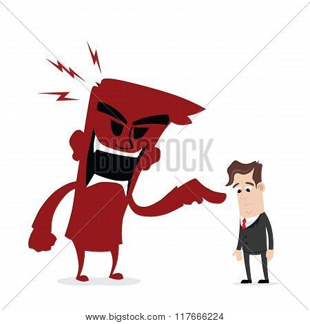Scolded by boss