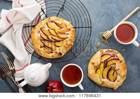 Yogurt and nectarine galette