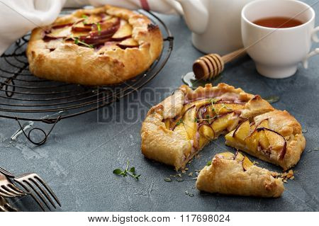 Yogurt and nectarine galette