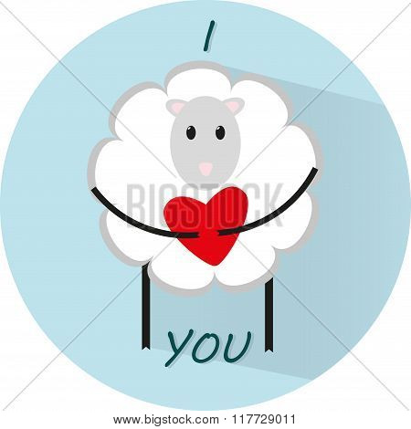 Sheep with heart