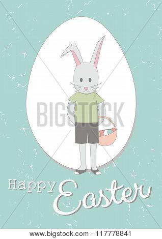 Easter card with egg hunt