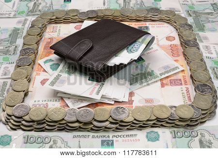 Wallet With Money Bills Thousandths