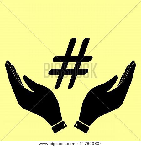 Concept icon with hands