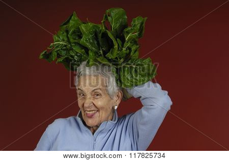 Senior Woman With Chard