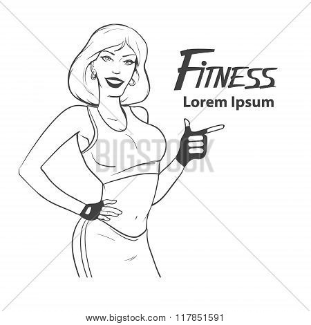 Fitness Girl Power Woman Beauty Sport
