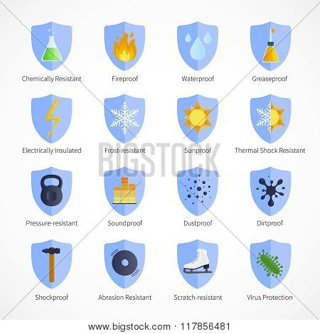 Protection Proof Flat Color Emblems