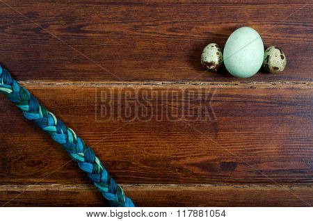 Green Egg And Quail Eggs With Moulinet Braid