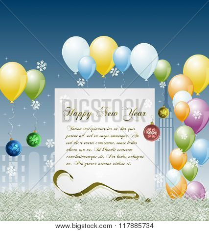 Colorful Happy New Year background