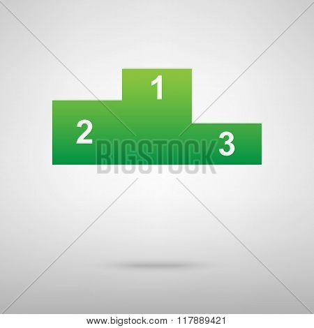 Sport winners podium green icon