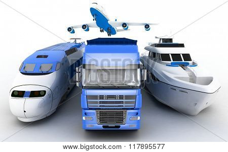 Transport. 3d render illustration