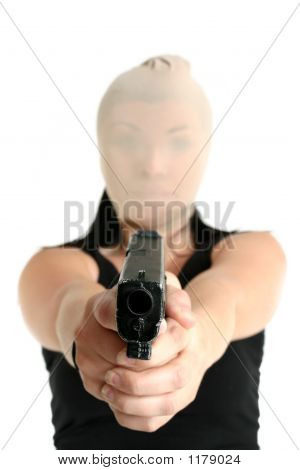 Gewapende Robber met pistool
