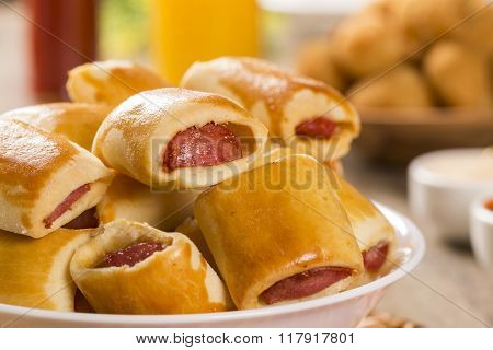 Sausage Baked Snacks. Brazilian Snacks.