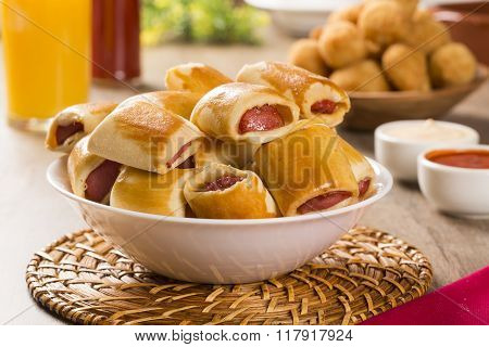 Sausage Baked Snacks. Brazilian Snacks.