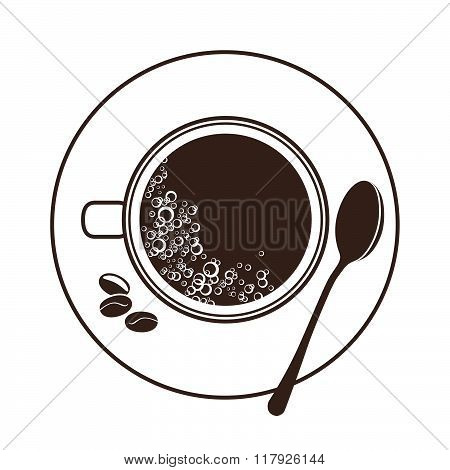 Espresso Cup And Saucer Top View