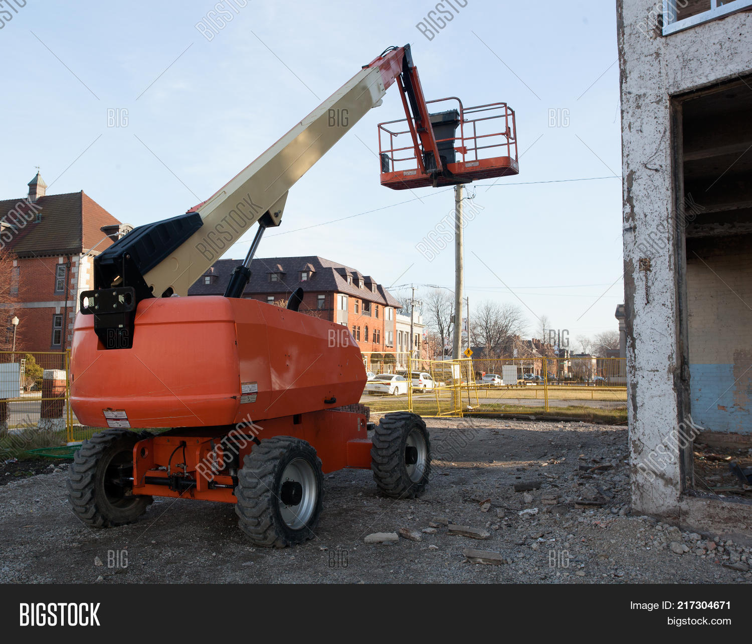 Boom Lift Parked On Image & Photo (Free Trial) Bigstock