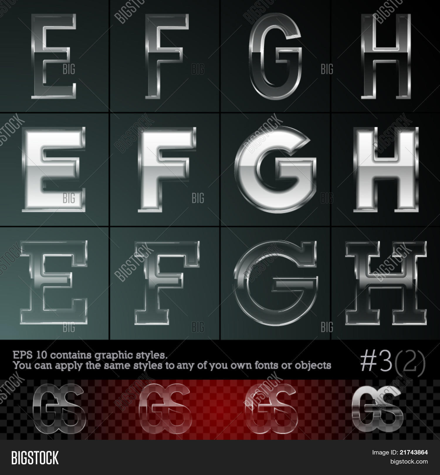 Glass Font Font Plus Vector & Photo (Free Trial) Bigstock