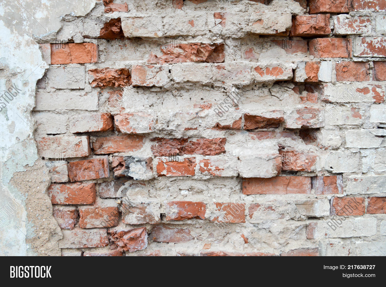 Texture Plaster Brick Image Photo Free Trial Stock Texture Of The Plaster Brick Wall With Old Broken Ed Red And White Bricks