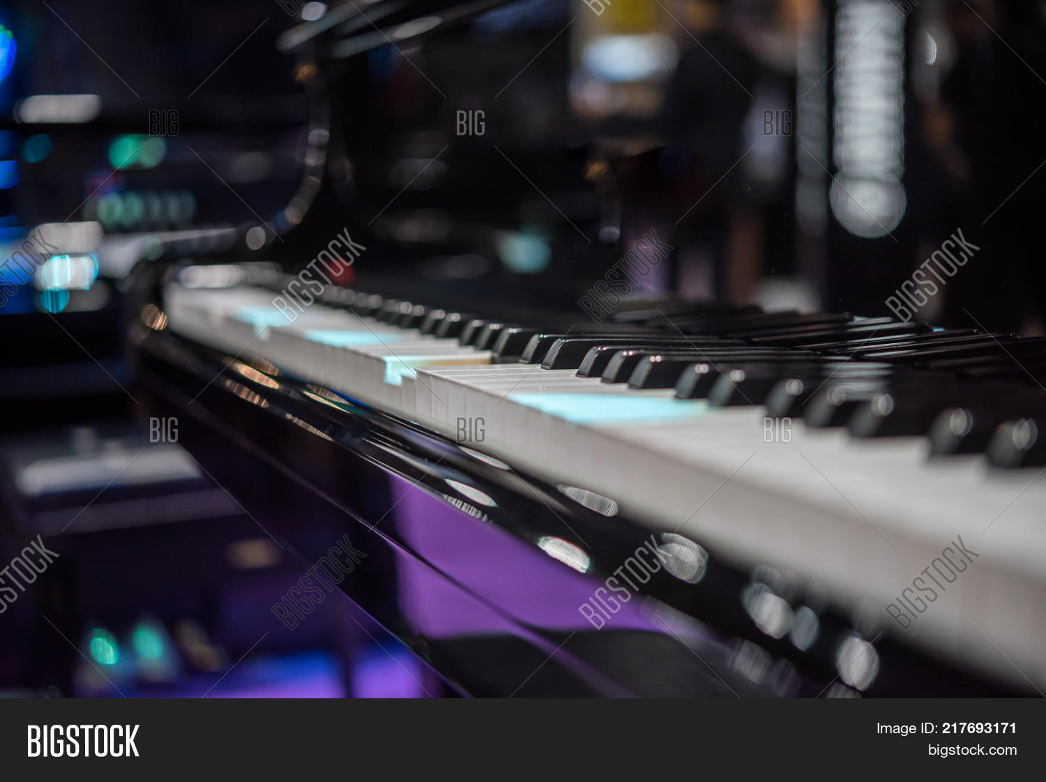 Piano Keys On Black Image & Photo (Free Trial) | Bigstock