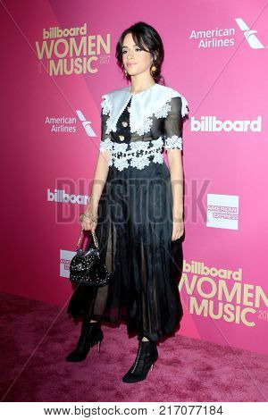 LOS ANGELES - NOV 30:  Camila Cabello at the 2017 Billboard Women in Music at the Ray Dolby Ballroom on November 30, 2017 in Los Angeles, CA