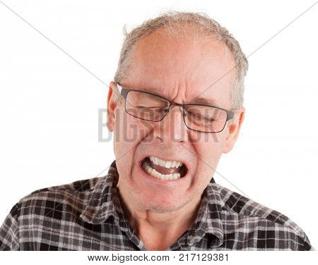 Man expressing pain