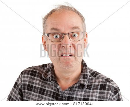 Man with a dumbfounded goofy look