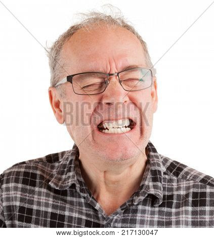 Man expressing pain