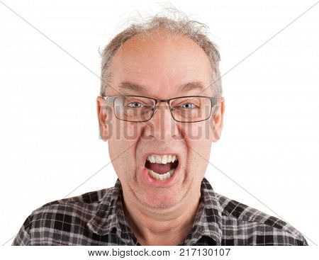 Man is shouting about something