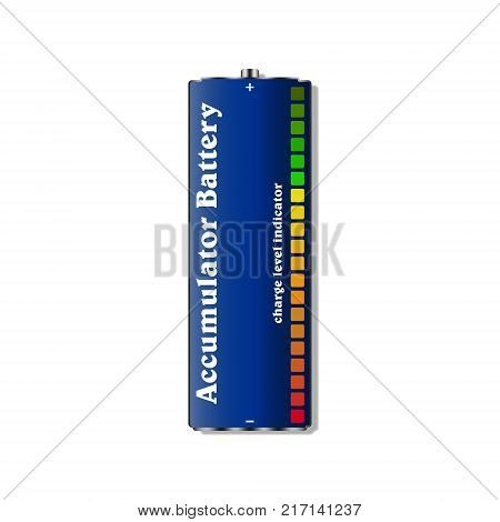Vector image of a battery with a charge indicator