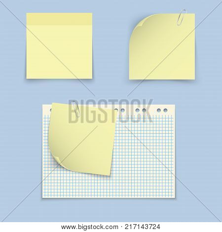 Paper templates for notes square and rectangular vertical shape