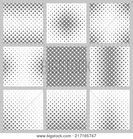 Black and white circle pattern set - vector designs