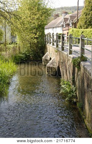 Darent แม่น้ำที่ Shoreham Kent การ สหราชอาณาจักร